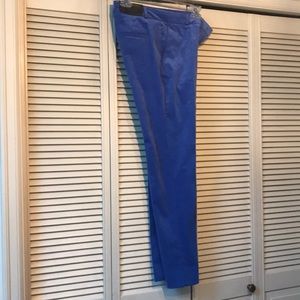 Blue corduroy-velvet pants
